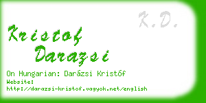 kristof darazsi business card